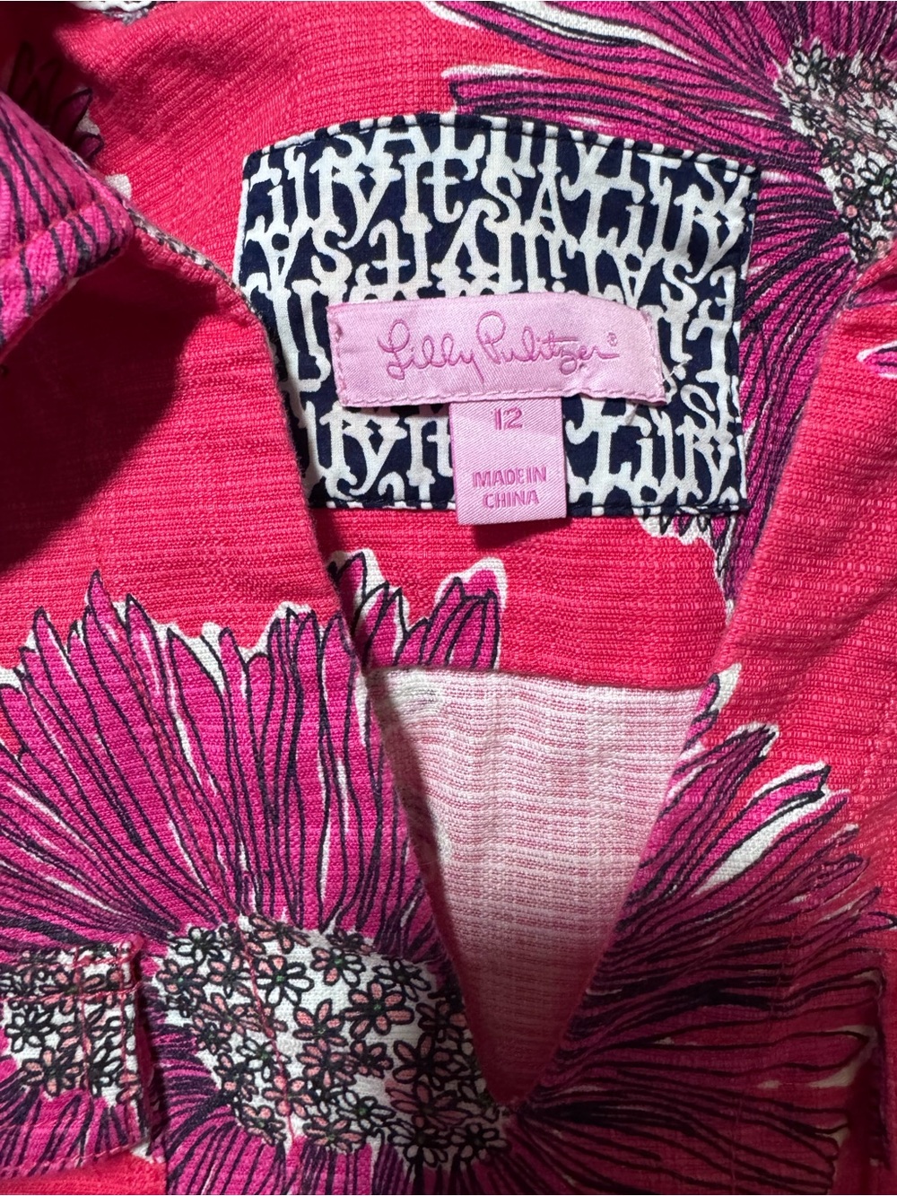 Lilly Pulitzer Stephanie Island Coral Boom Boom shift dress Size 12 With Sleeves - Picture 8 of 12